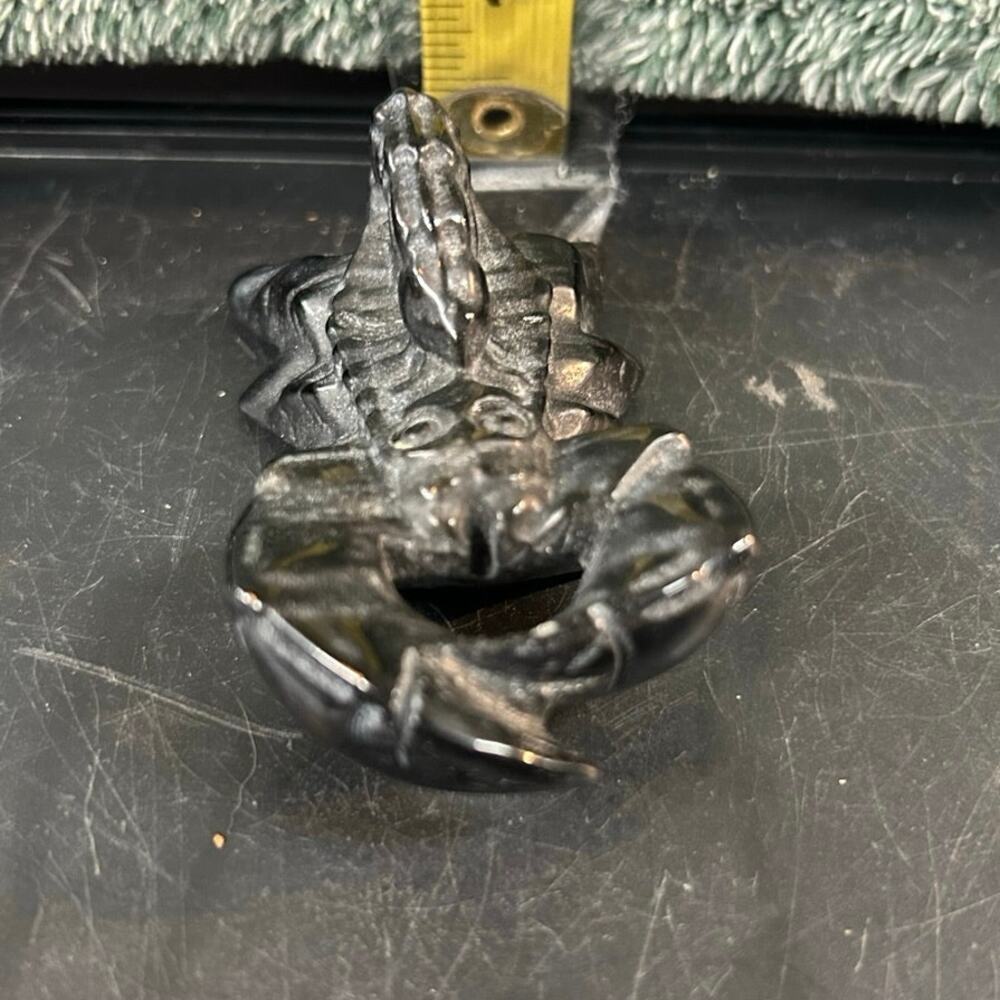 Stocking stuffer! Natural Larvikite Scorpion Carving Handcrafted Crystal